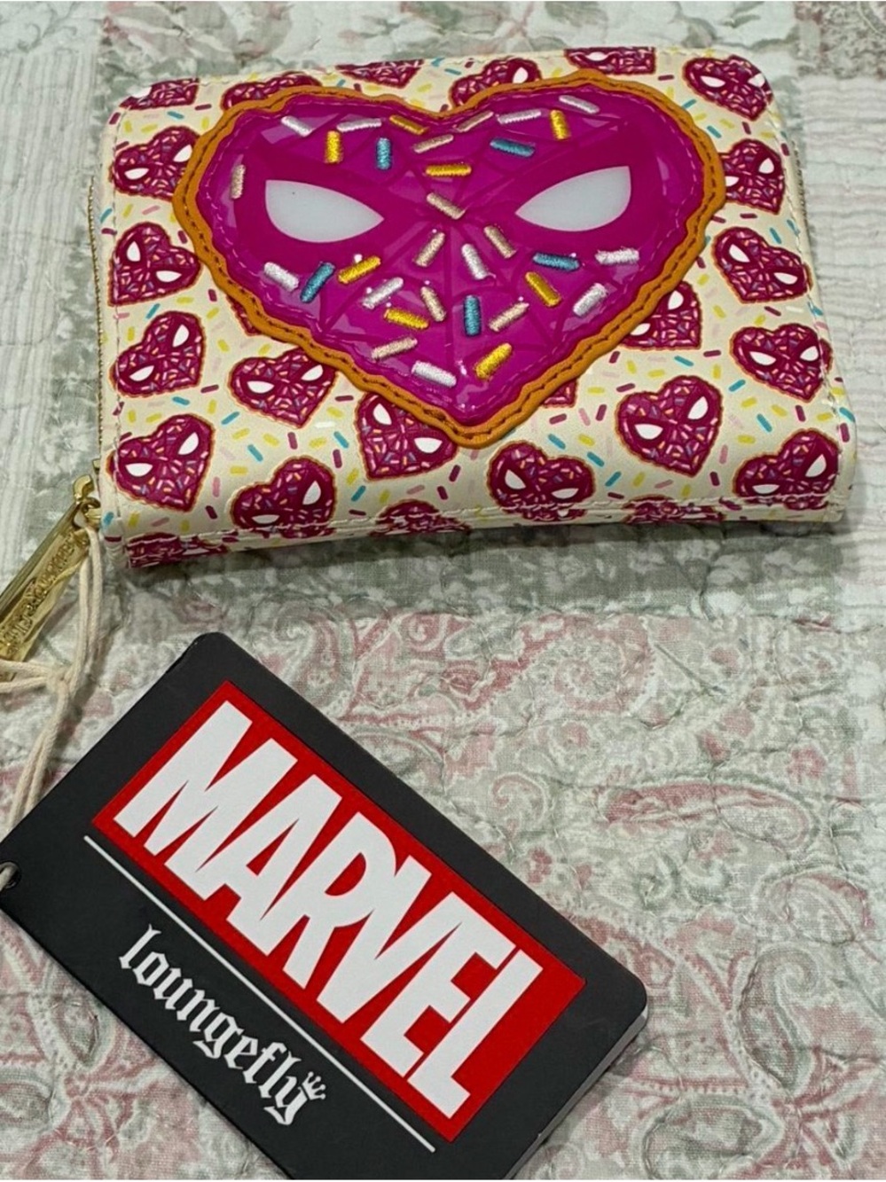 Loungefly Spider-Man Donut Zip Wallet with Sprinkles